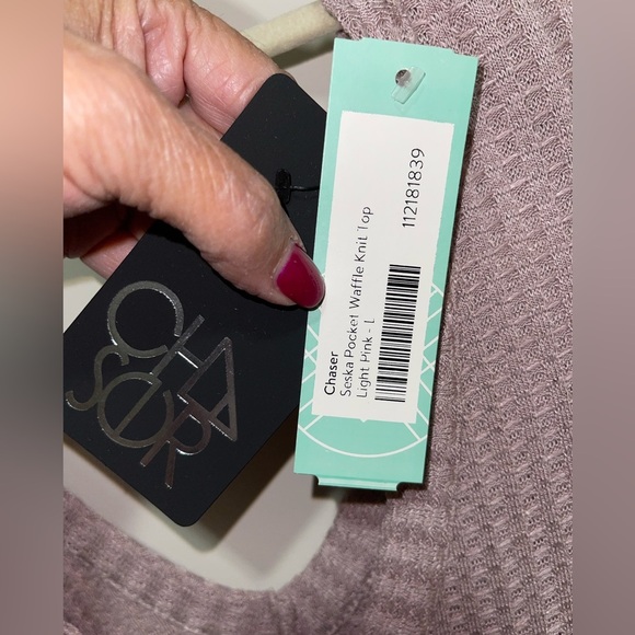 Chaser - Seska pocket waffle knit top - size L - NWT - Picture 4 of 4